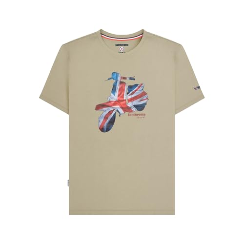 Lambretta Mens Scooter Tee Short Sleeve T-Shirt - Stone - 3XL