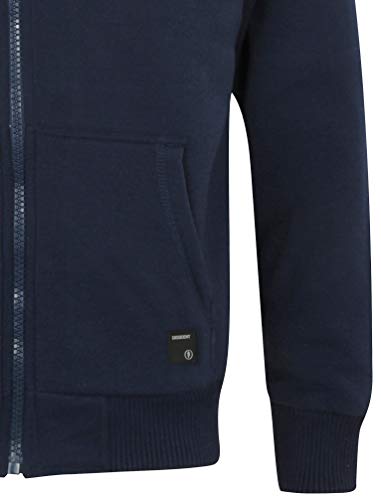 Dissident Bolo 2 Zip Through Hoodie with Borg Lining in Midnight Blue M - Image 4