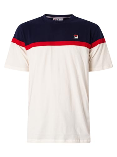 Fila Mens Jose Cream Navy Red T-Shirt 3XL - Image 6