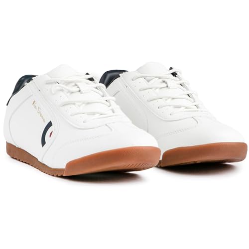 Ben Sherman Mens Target Casual Trainers White 10 UK - Image 3